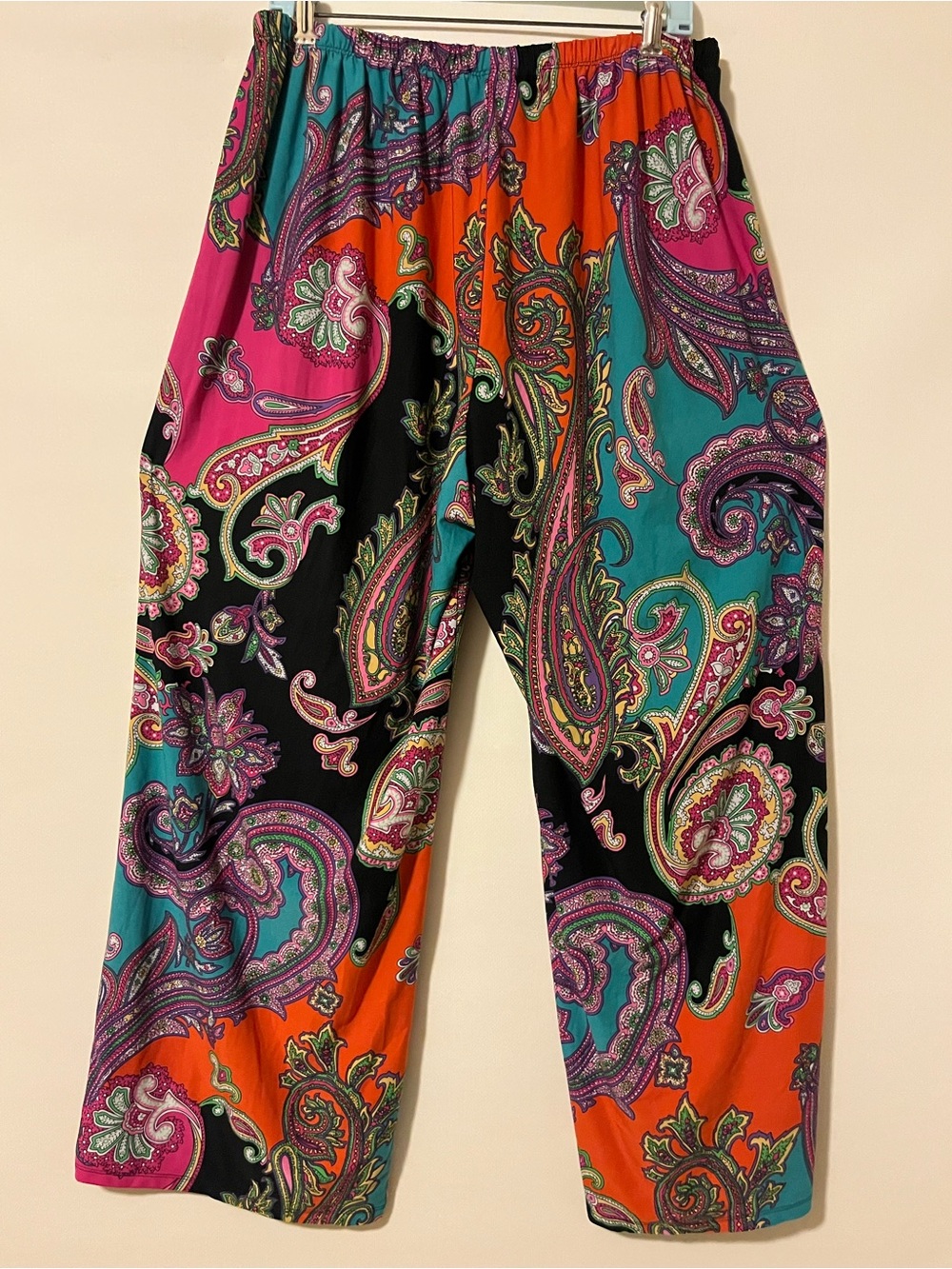 Mellisa Paige Multicolor Paisley Wide Leg Palazzo Pants Size 1X - Picture 4 of 6
